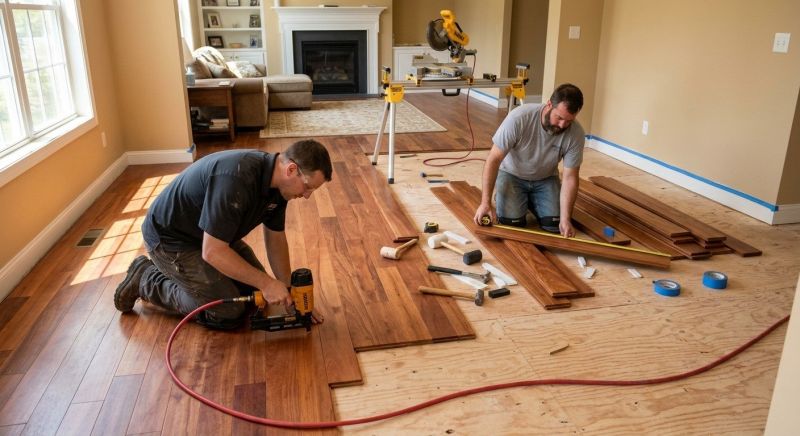 Cherry Floor Installation in Dover, PA