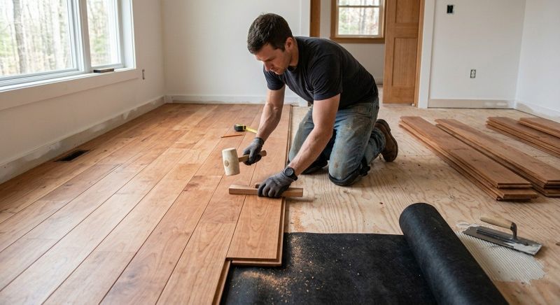 Cherry Floor Installation in York County, PA