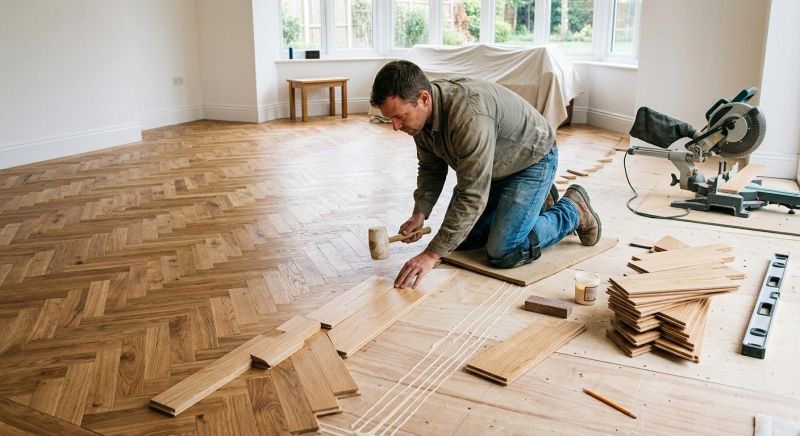 Dark Wood Floor Installation in Lancaster, PA