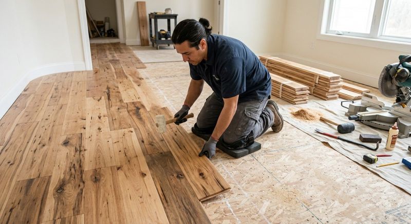 Hickory Floor Installation in Lancaster, PA
