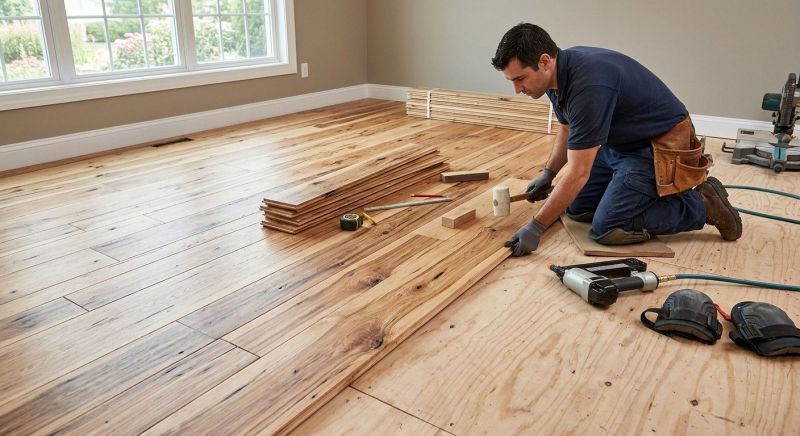 Hickory Floor Installation in Lancaster, PA