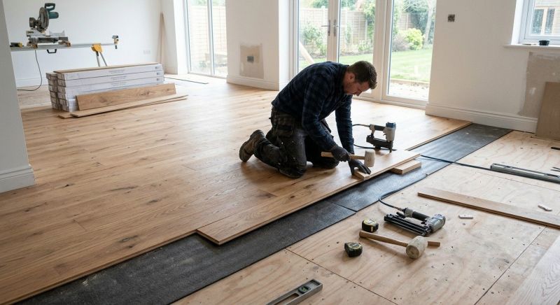 White Oak Floor Installation in Lancaster, PA